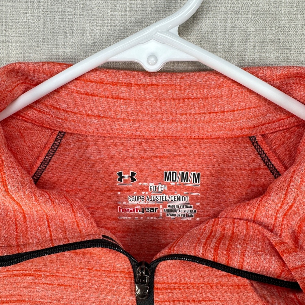 SF Giants Under Armour Quarter Zip Fitted Pullover Top Women Size Medium Orange - Picture 8 of 10
